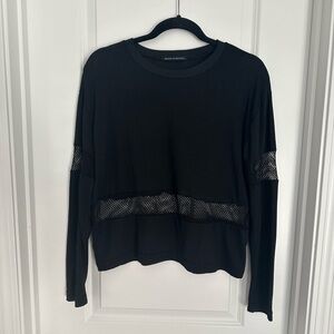 Brandy Melville Mesh Cutout Long Sleeve Top